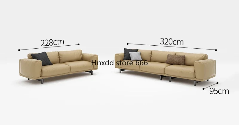 Nordic leather sofa 321 combination living room complete set of furniture