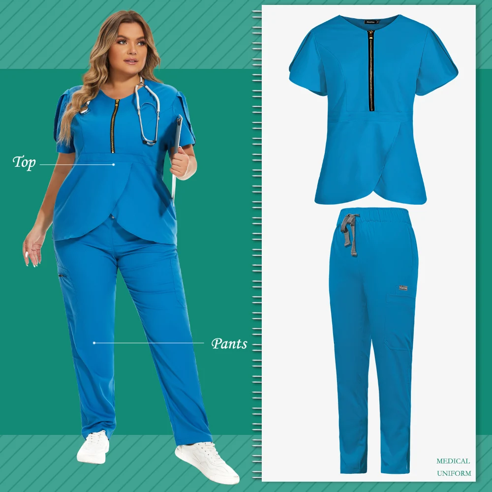 Uniforme de Enfermería de alta calidad para mujer, conjunto de cirugía para mascotas, traje médico, uniformes especiales para médicos de Hospital, belleza, nuevo