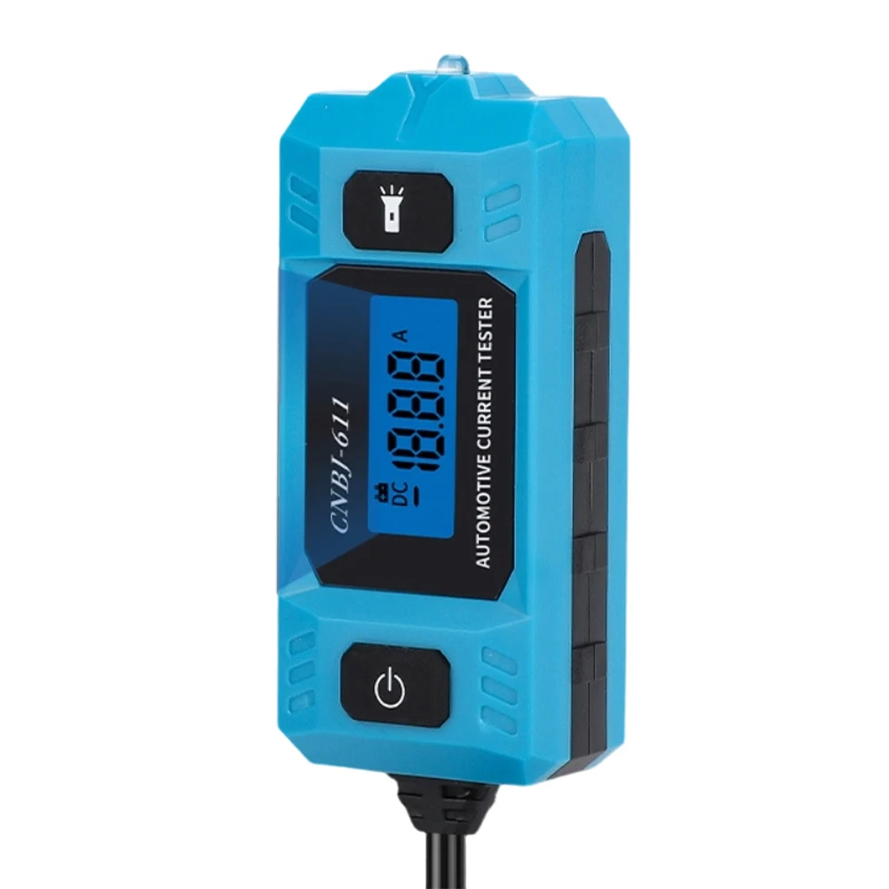 Automotive Wiring Tester with Blue Backlit LCD Display and Front Illumination for Diagnosing Intermittent Circuit Failures