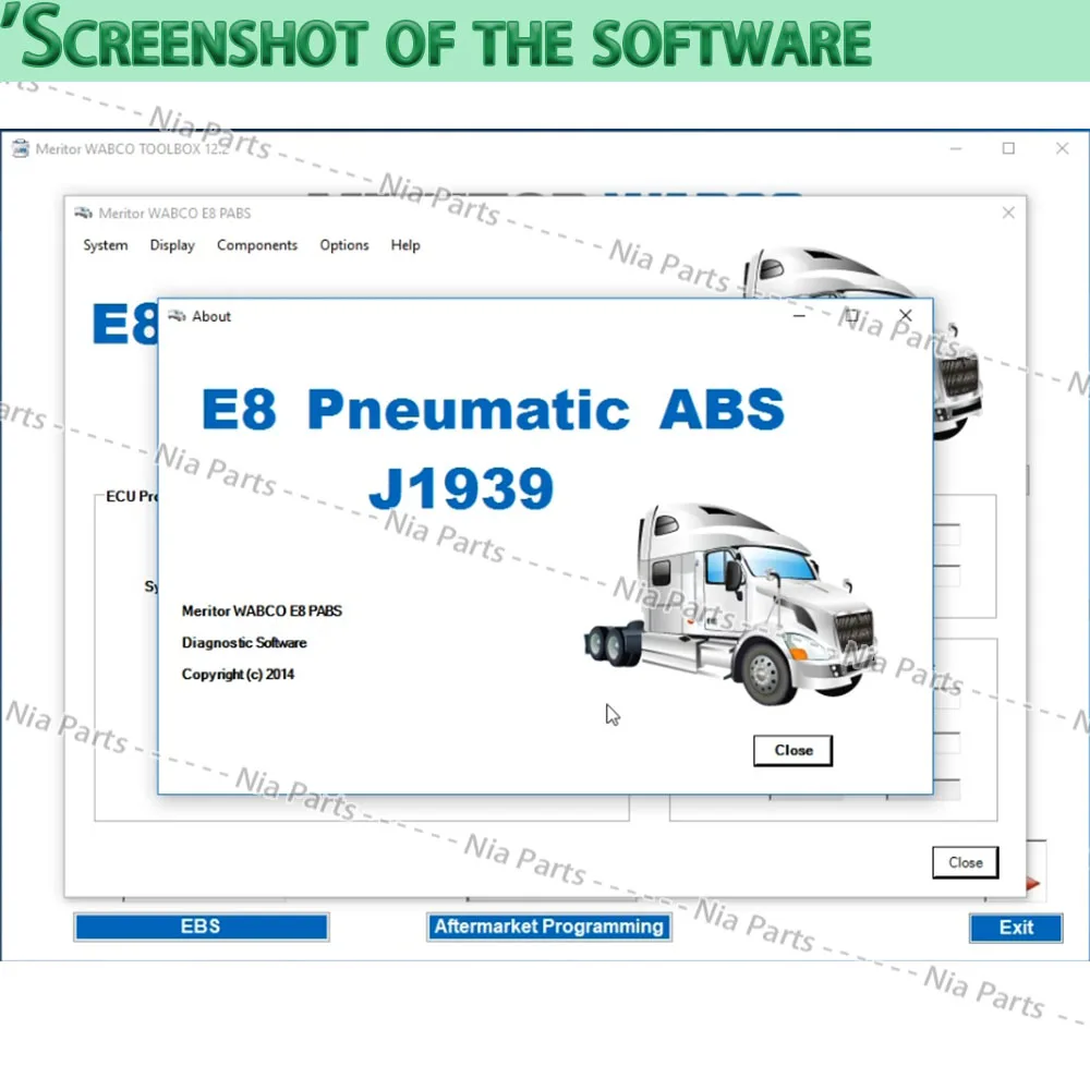 Diagnostic software Meritor wabco toolbox 12.2 automotive tools auto data base Car Repair scanner automotriz Vehicle Maintenance