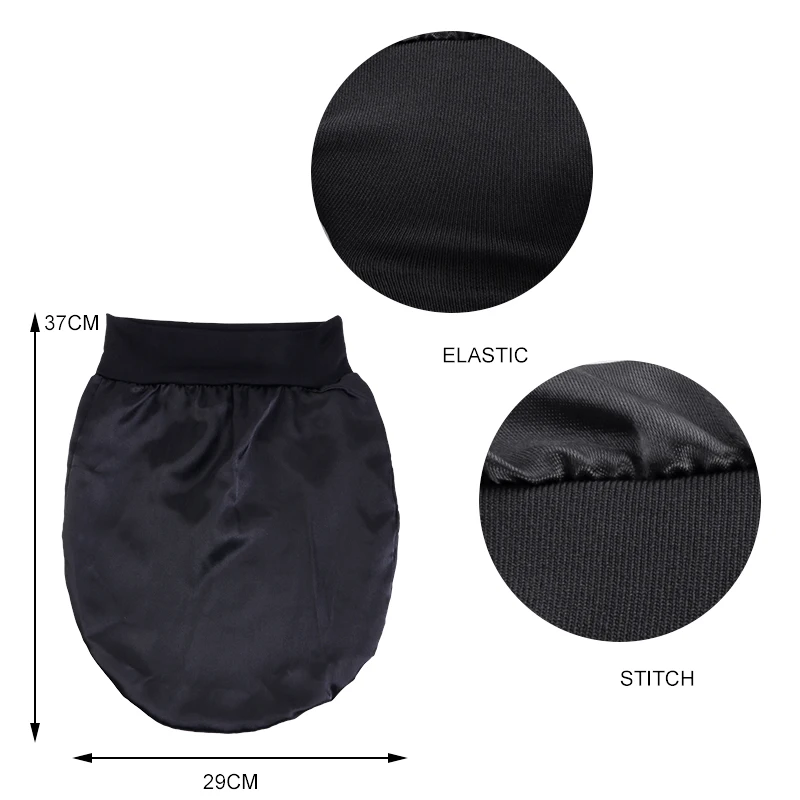 New Satin Sleep Cap Elastic Wide Edge Satin bonnet Long Hair Hat Sleeping Hats Wrap Night Cap Hair Care Bonnet for Women Men Cap