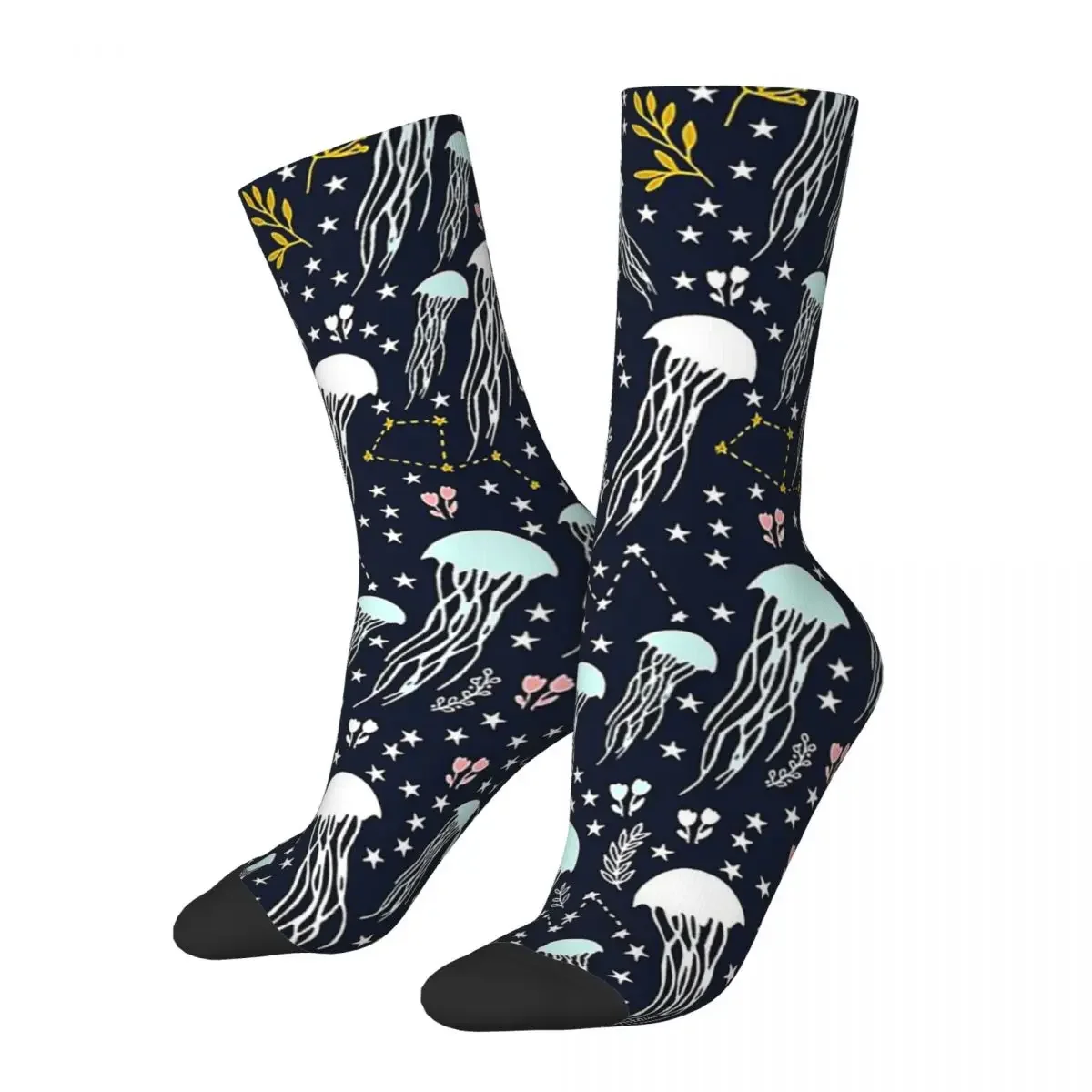 

Cute Jellyfish Socks Harajuku Sweat Absorbing Stockings All Season Long Socks Accessories for Man's Woman's Gifts