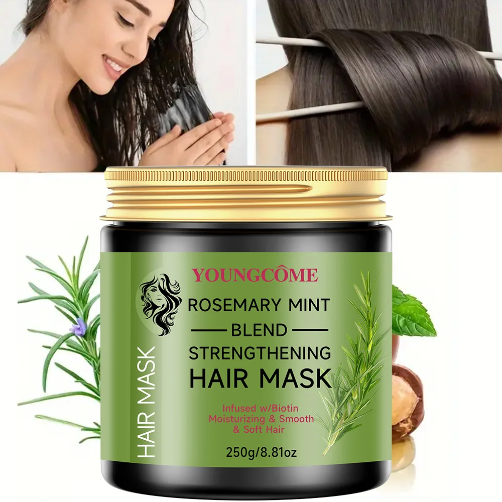 YOUNGCOME Repair Damage Frizz Anti Dryness Soft Smooth Shiny Moisturize Hair Scalp Care Rosemary Mint Strengthening Hair Cream view 6