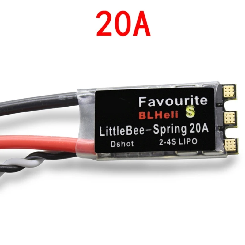 Brushless 20A/30A BLheli-S Spring Oneshot125 para drones corrida Quadcopter Controlador velocidade eletrônico sem