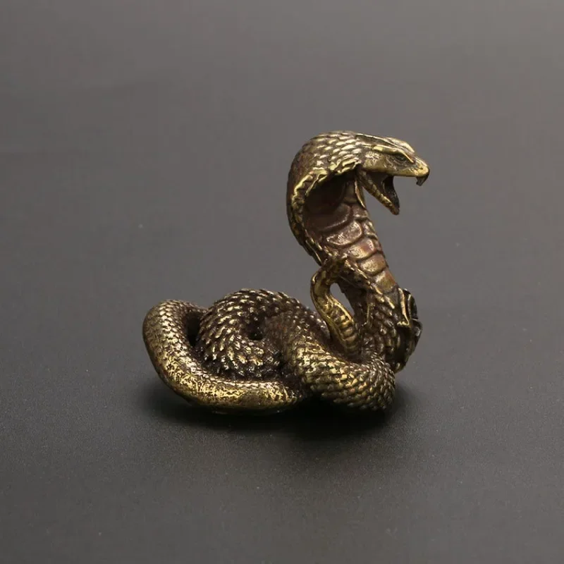 

Pure Copper Ornaments Snake Figurine Creative Desktop Adornment Brass Statue Halloween Home Decor