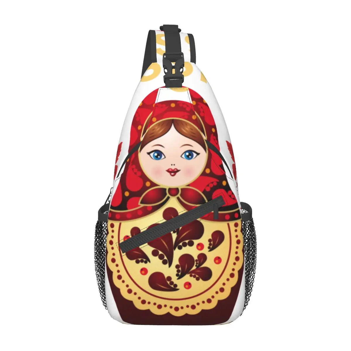 Matryoshka Doll Russian Sling Bags Chest Crossbody Shoulder Backpack Outdoor Hiking Daypacks Khokhloma Fashion Bags