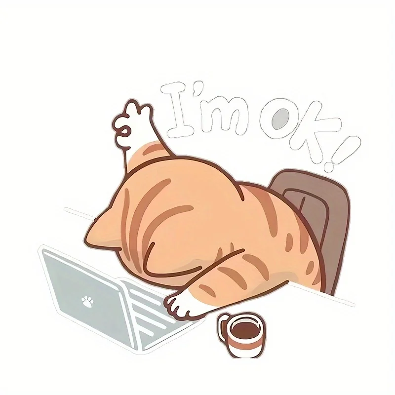 Funny Working Cat 