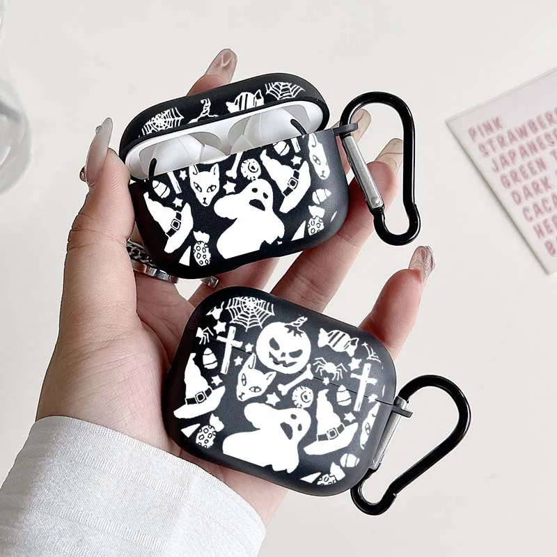 

Halloween Sticker Graphic Case for AirPods 1/2 3 4 for Airpod Pro 2 and Pro Headphone Case with Gift for Birthday Friend Teens