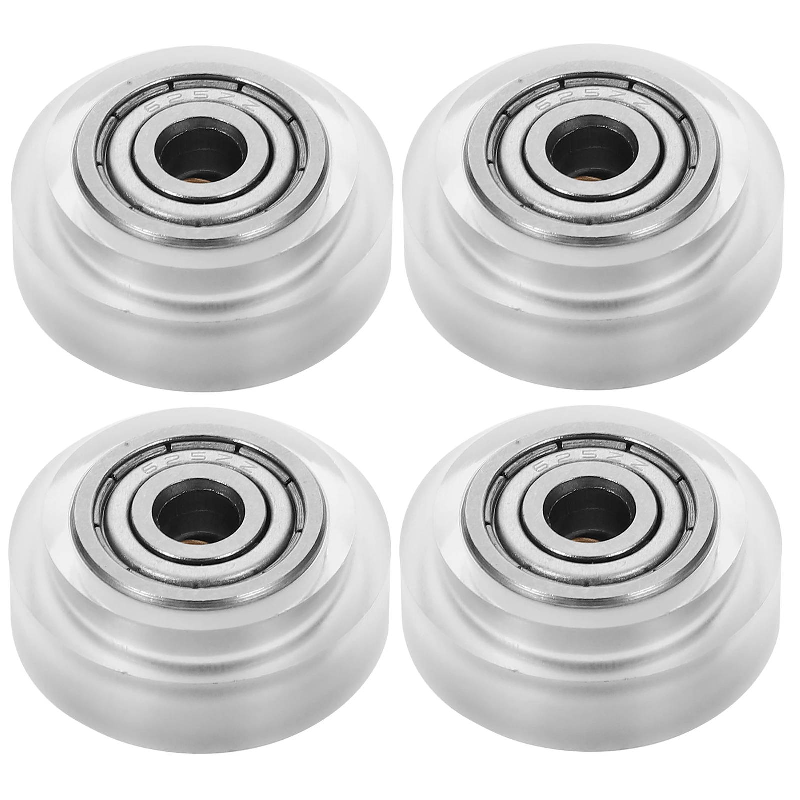 

4pcs Large Wheel With Bearings Plastic Pom Pulley Sturdy Parts Smooth Low Noise Compatible For Most Printers Replacement Wheels