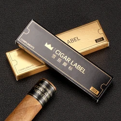 105mm black gold cigar Explosion proof foot tag label repairing fixed Crack prevention smoking accessories
