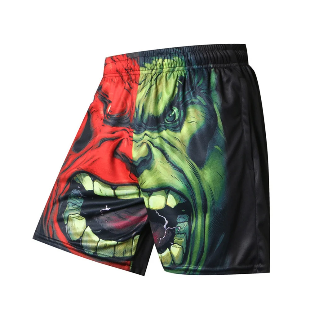 Miniso Explosive Series Hulk 3D Men's Shorts Summer Sports Shorts Breathable Running Fitness Shorts Spiderman Shorts For Boys