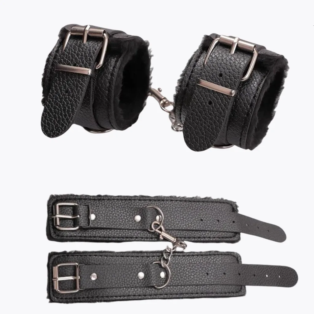 SM 수갑 섹스 발목 수갑 BDSM 속박 제한 부드러운 플러시 수갑 성인 게임 18 + 에로틱 커플 Sextoy 섹스 용품 가게