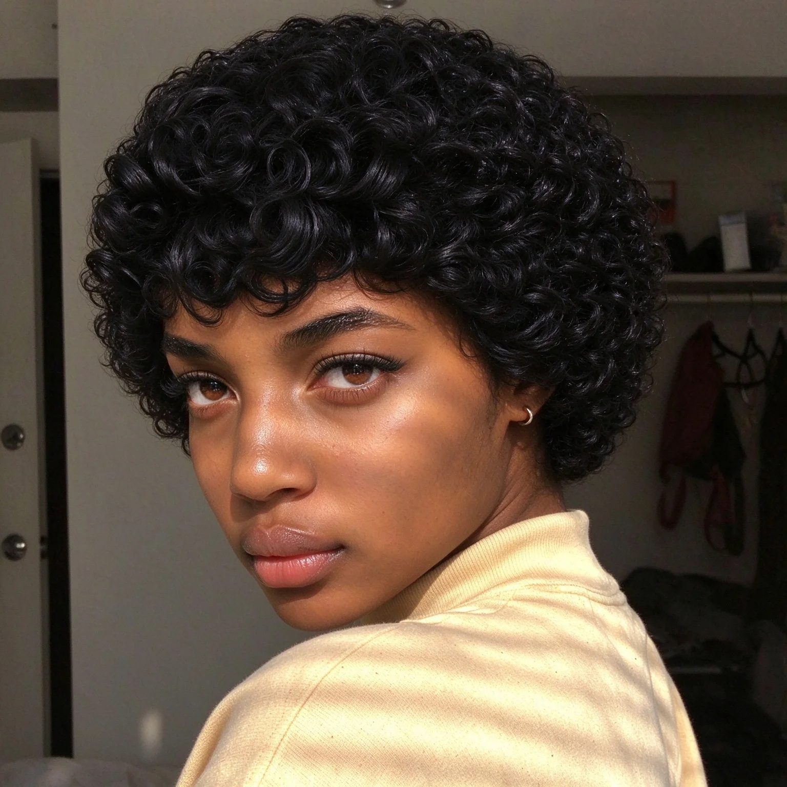 Pixie Cut Wig Human Hair Short Curly Pixie Wigs For Black Women Ready To Wear Full Machine-made Short Pixie Cut Wigs Human Hair With Bang