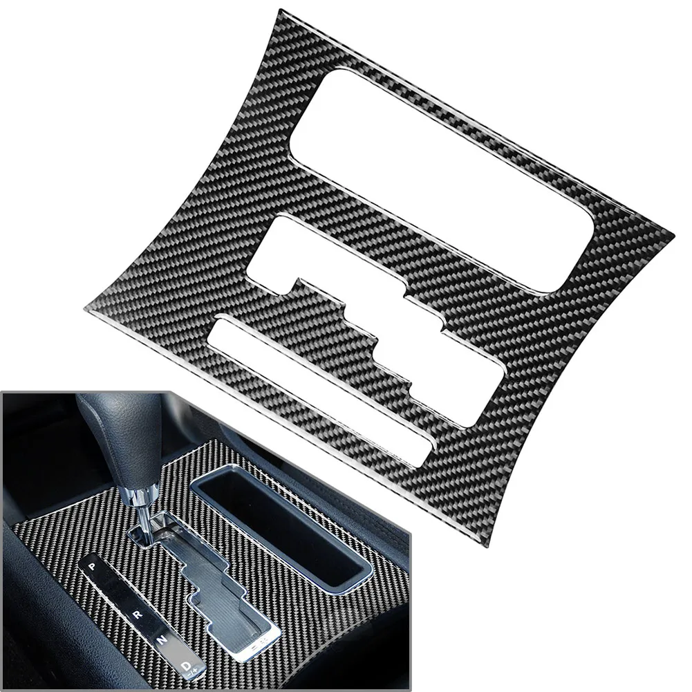 LHD Carbon Fiber Interior Automatic Gear Shift Cover Trim Sticker For Dodge Charger 2011 2012 2013 2014 Car Accessories