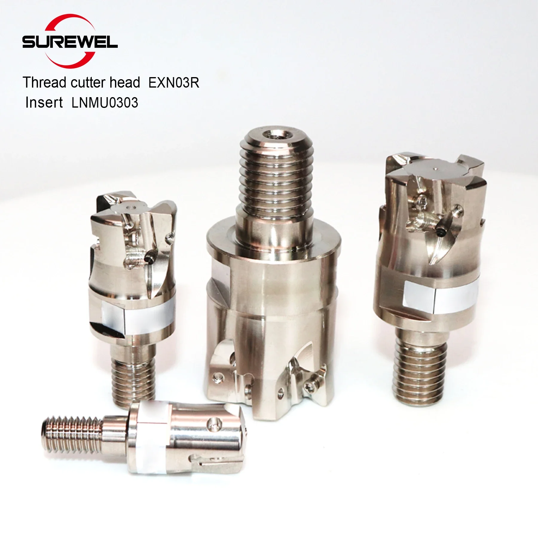 CNC Modular Type Milling Cutter hi-feed milling EXN03R-32-M16 Thread Locking Teeth Type Cutter Head Fit Insert LNMU030310ER