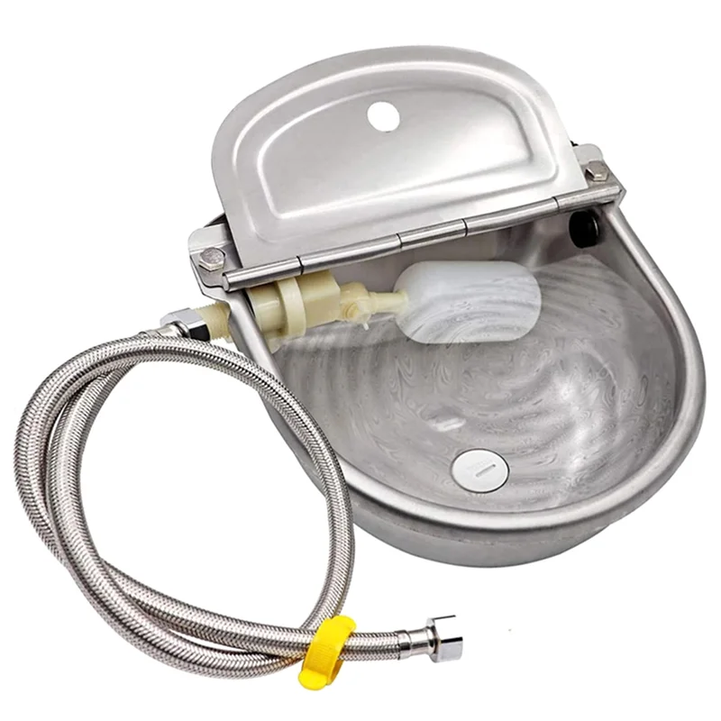 

For Farm Livestock For Dog Water Dispenser-Automatic Stainless Steel Drinking Bowl For Cattle Horse Auto-Filling