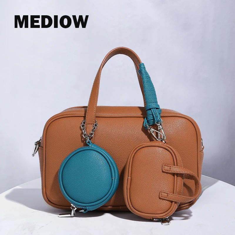 MEDIOW England Style Composite Bags For Women Luxury Designer Handbags Purses 2024 New In PU Three-Piece Set Top Handle Shoulder