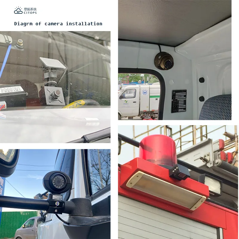 Citops شاحنة كاميرات مراقبة الفيديو 4 قناة موبايل Dvr مجلس 3g 4g نظام تحديد المواقع واي فاي 8ch Mdvr كيت #5