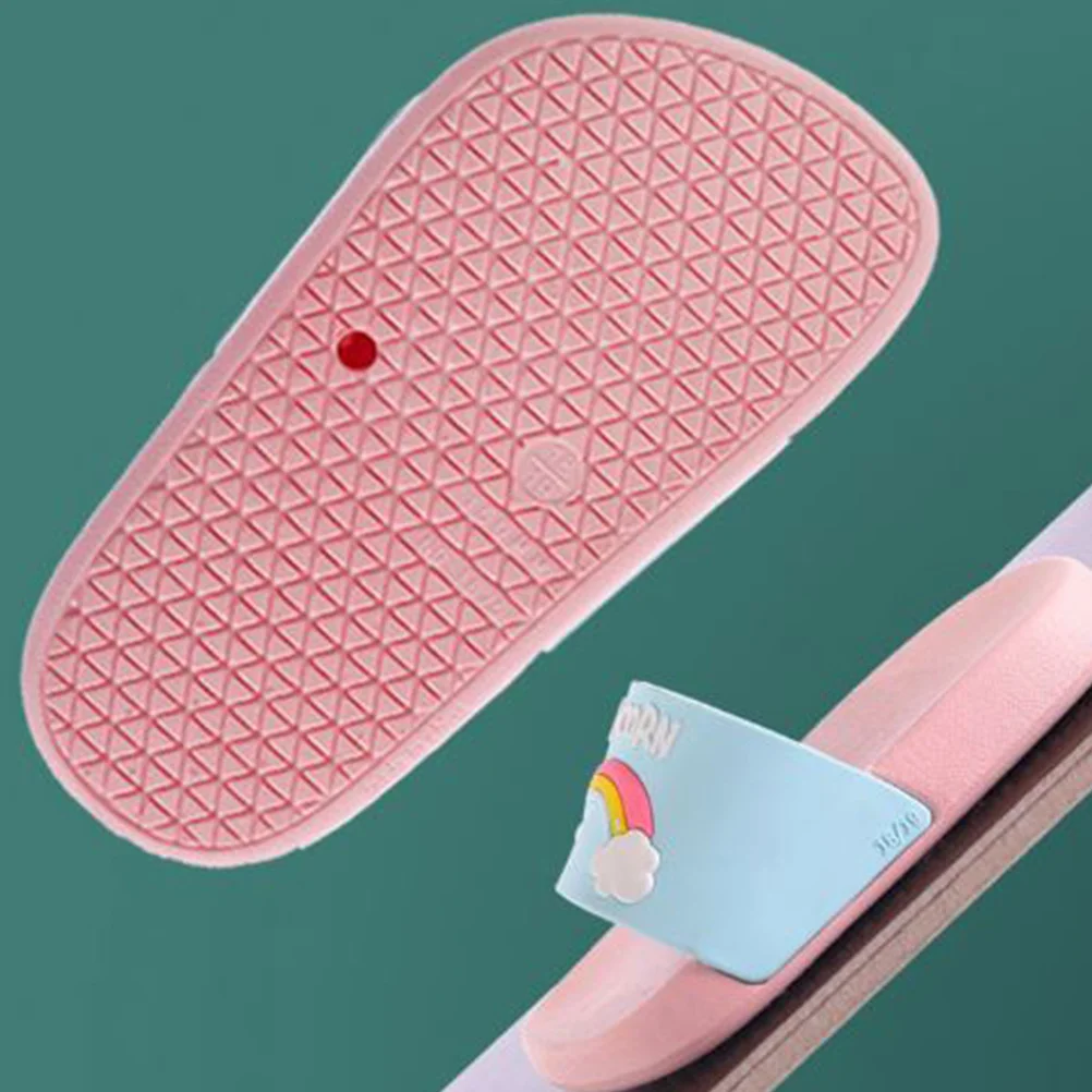 

Kids Slippers with Unicorn Design Soft Flexible Non-Slip Sole Comfortable Lightweight Cartoon Print for Home Lounge