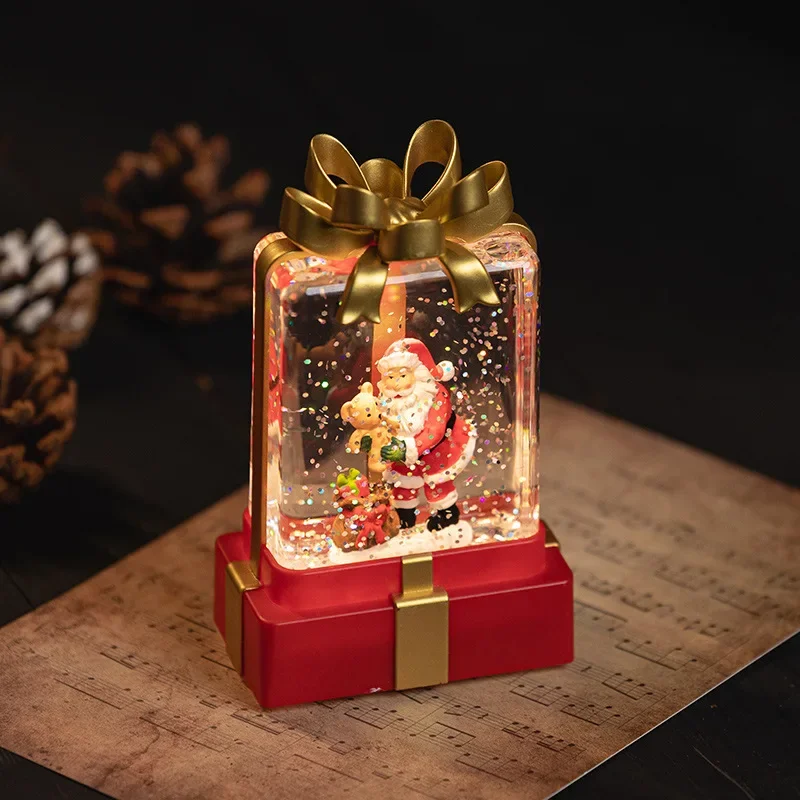 Christmas birthday gift ornament crystal lamp ornament new decorative wind lamp old man