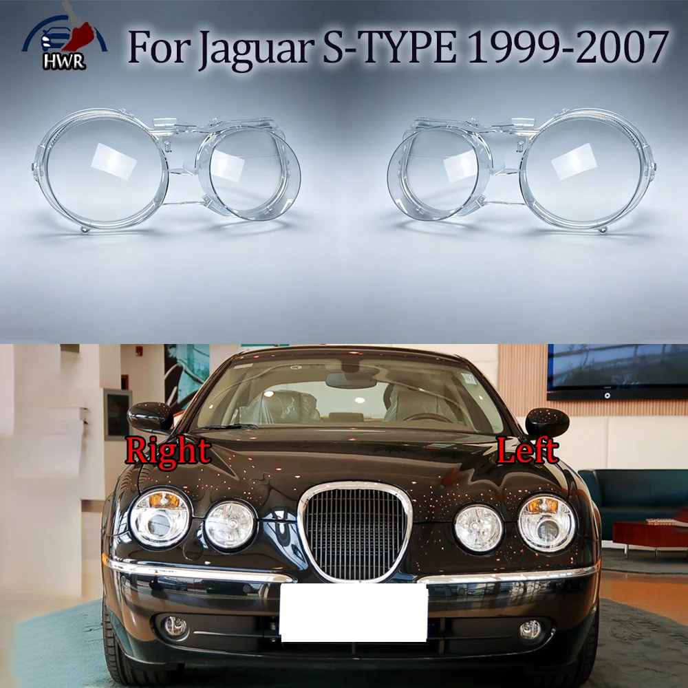 Headlight Cover Transparent Lampshade 1999 2000 2001--2007 For Jaguar S-TYPE Lens Lamp Shell Plexiglass Auto Replacement Parts