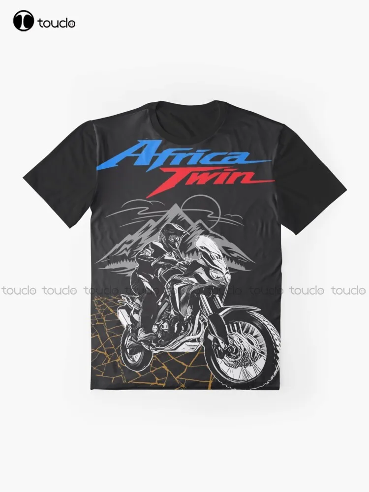 Africa Twin Crf1000L Bikers, Moto, Motorcycles Graphic T-Shirt Custom Aldult Teen Unisex Digital Printing Tee Shirts Custom Gift