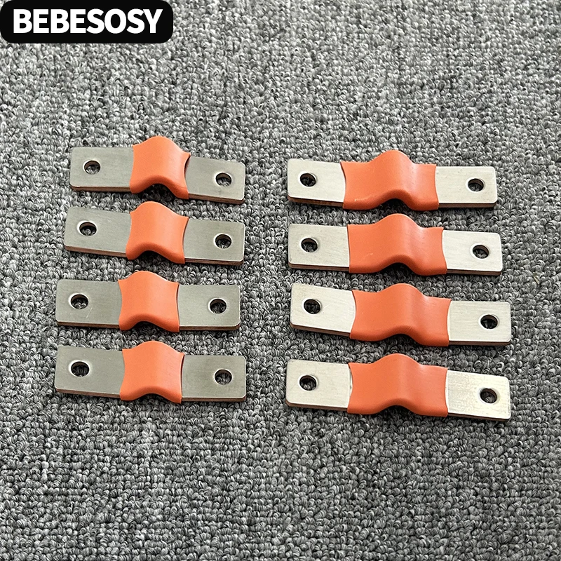 Flexible Battery Busbar M6 Round Hole Distance 74MM 56MM Copper Busbar 200A 300A For 280AH 230AH LiFePO4 Li-ion 12V 24V 36V 48V