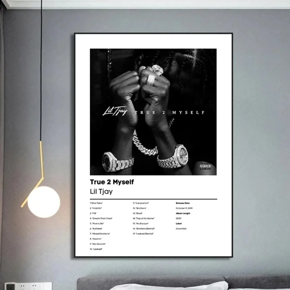 Lil Tjay Posters New Music Album  Hip Hop Pop Rapper Cover for Room Aesthetics Canvas Painting Pictures Art Wall Decor