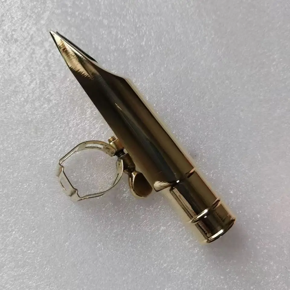 Large Chamber Raw Copper Tenor Sax Mouthpiece, Rich Full Tone, with Ligature Without Cap