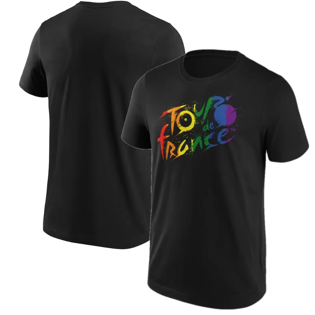 Rare Tour De France T-Shirt Men's Cycling Fanatics Top Graphic Printing High-end Luxury Unisex Style