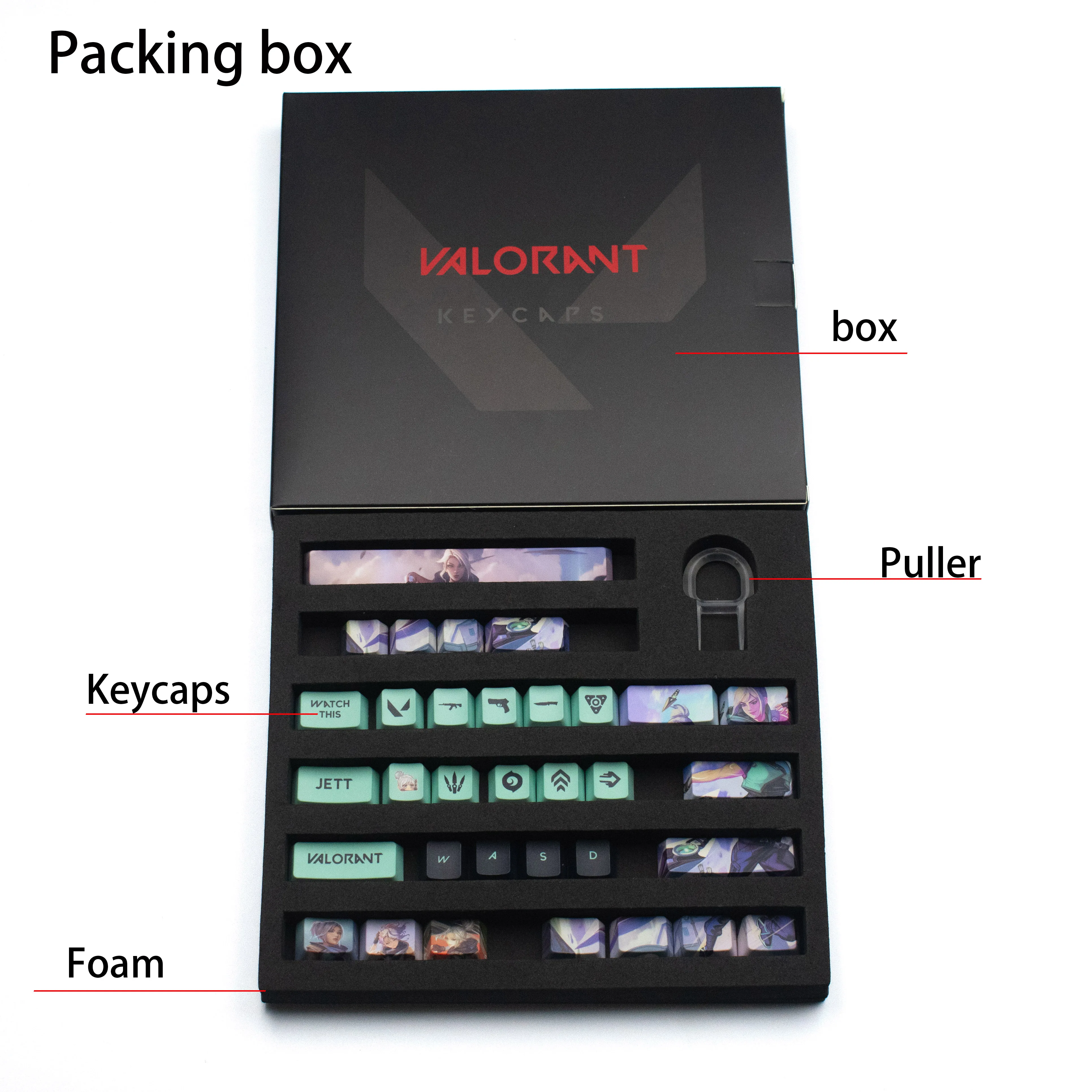 Sage KEYCAPS New design Valorant keycaps 29KEYCAPS  OEM Profile GAME Keycaps for mechanical keyboard