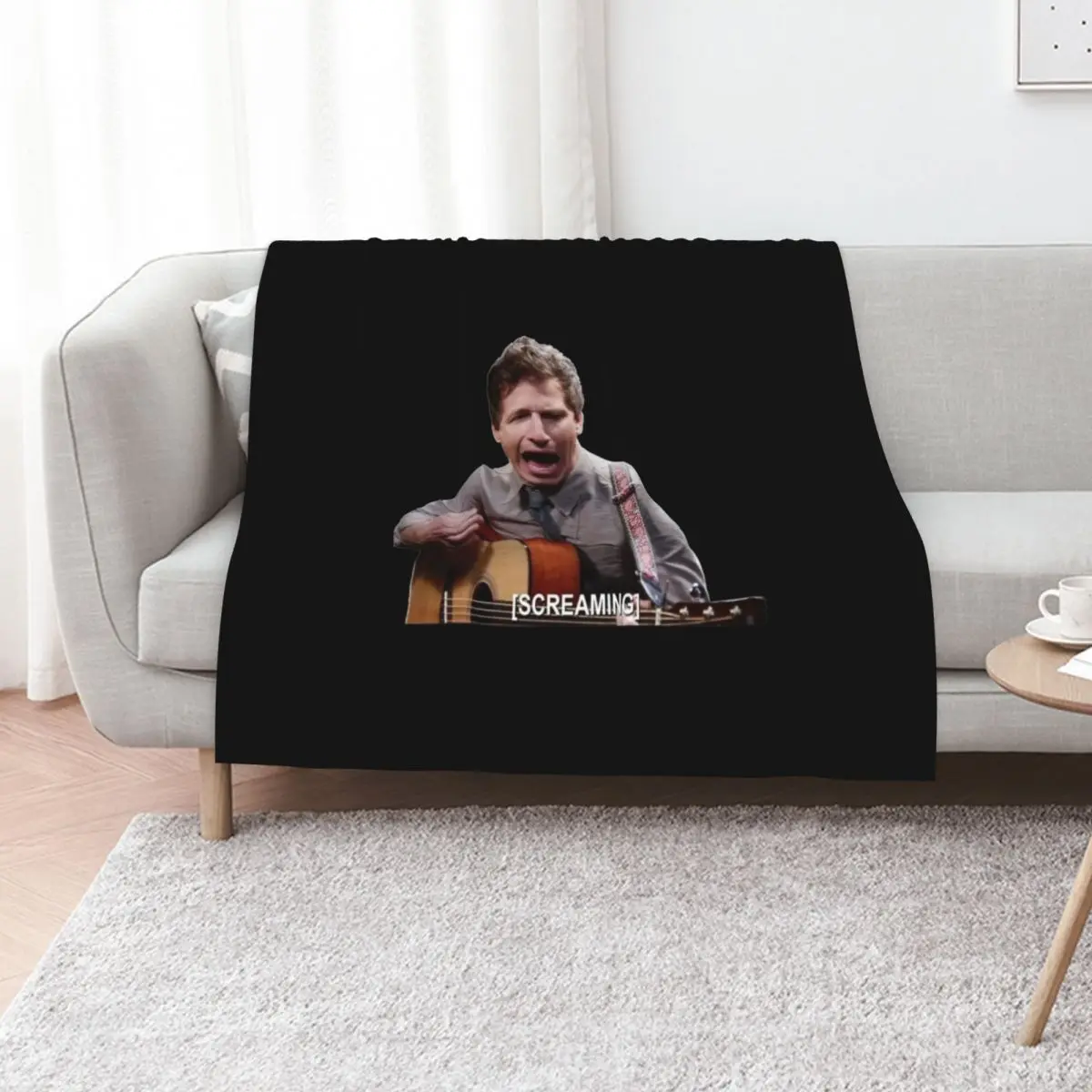 Jake Peralta Screaming Throw Blanket Sofa for winter Cute Hairy Soft Big Beautifuls Blankets