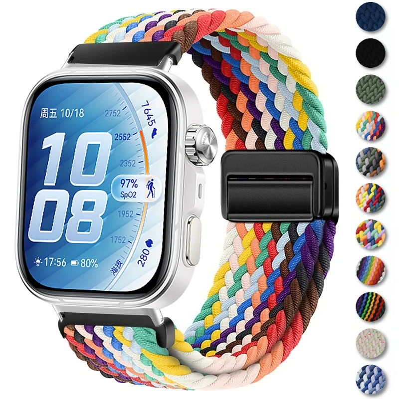 Magnetische Armbänder für Huawei Watch Fit 5 Pro/4/3, Ersatz-Sport-Nylon-Armband, Correa Huawei Watch Fit 4/4 Pro Zubehör