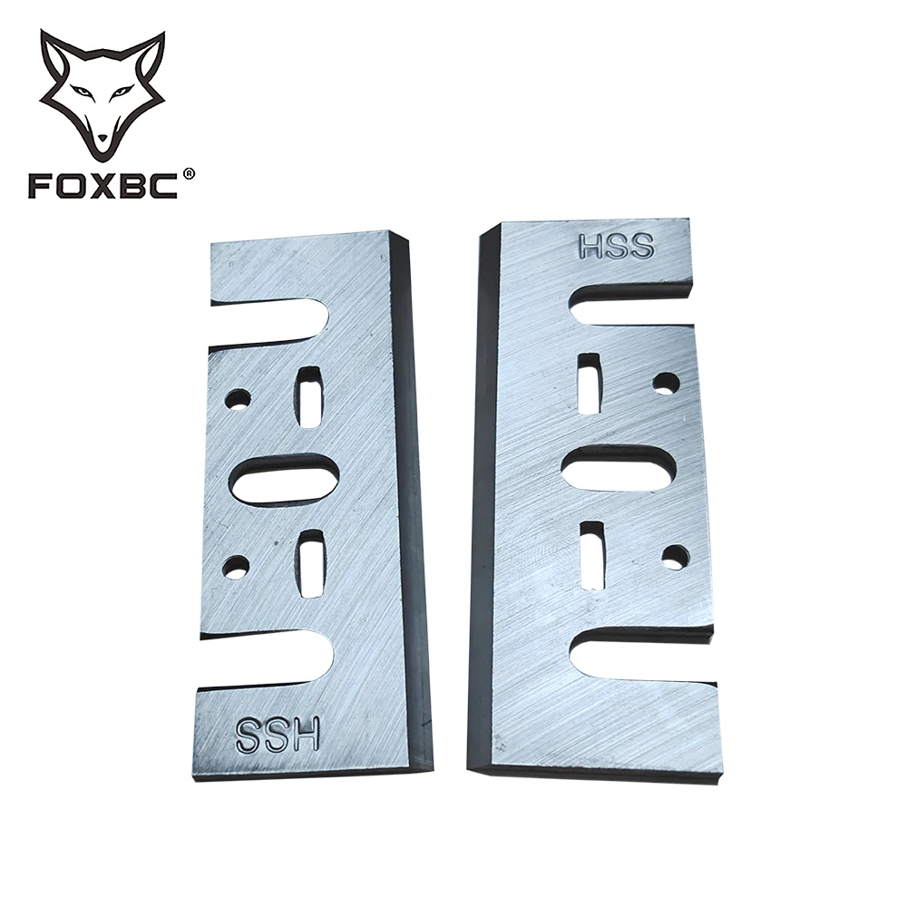 Imagem -02 - Substituição de Lâminas de Plaina Manuais Foxbc 82 mm Bosch Makita 1900b Kp0800 Metabo Dewalt D26676 Dw680 Black & Decker 82 mm