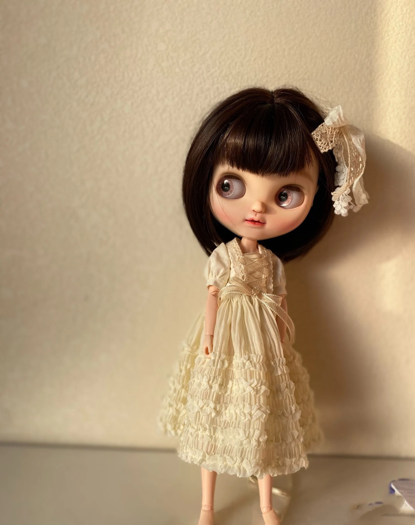 BJD Blythe فستان ملابس خمر الدانتيل الأميرة نمط تنورة 1/6 30 سنتيمتر دمى (يصلح ل Pullip ، Ob24 ، ob22 、 Licca)