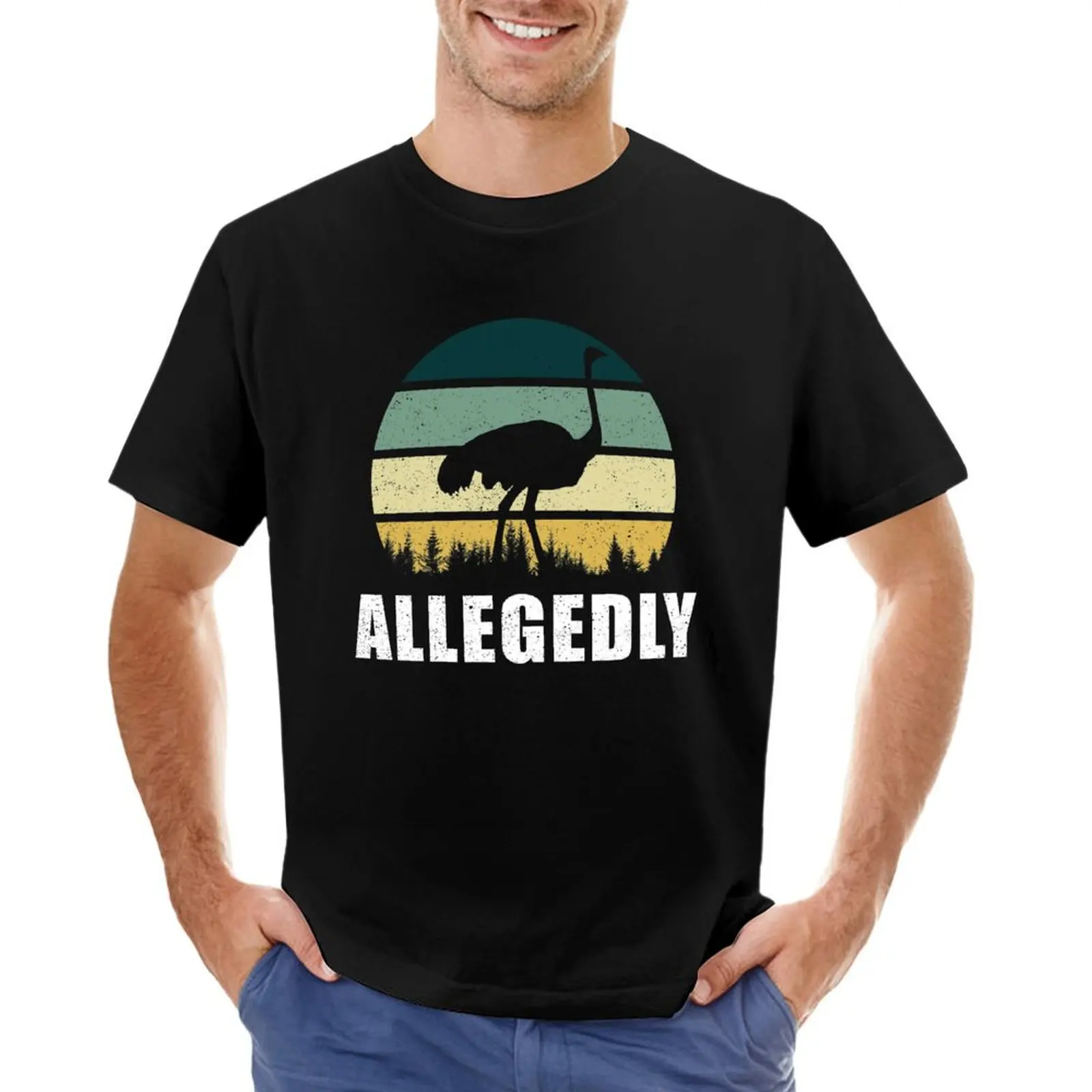 Allegedly Ostrich Shirt T-Shirt Short sleeve tee cheap stuff man clothes graphic t shirt vintage sweat shirts, men