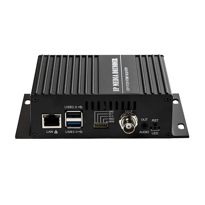 

SDI SRT HTTP HLS UDP RTSP RTMP Live Facebook Youtube Streaming Video Decoder With USB