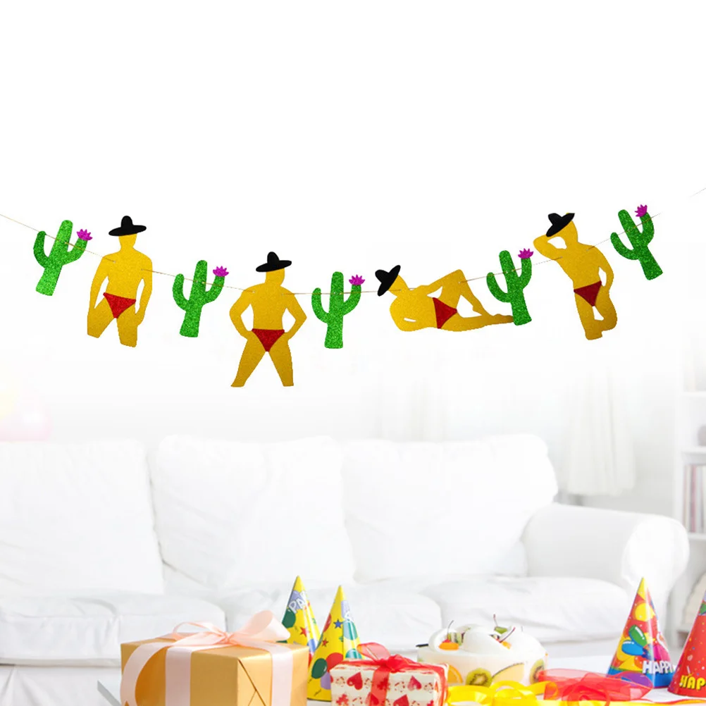 Party Supplies Cactus Bachelorette Banner Miss Decor Mexican Cinco Mayo Decorations Paper Wedding