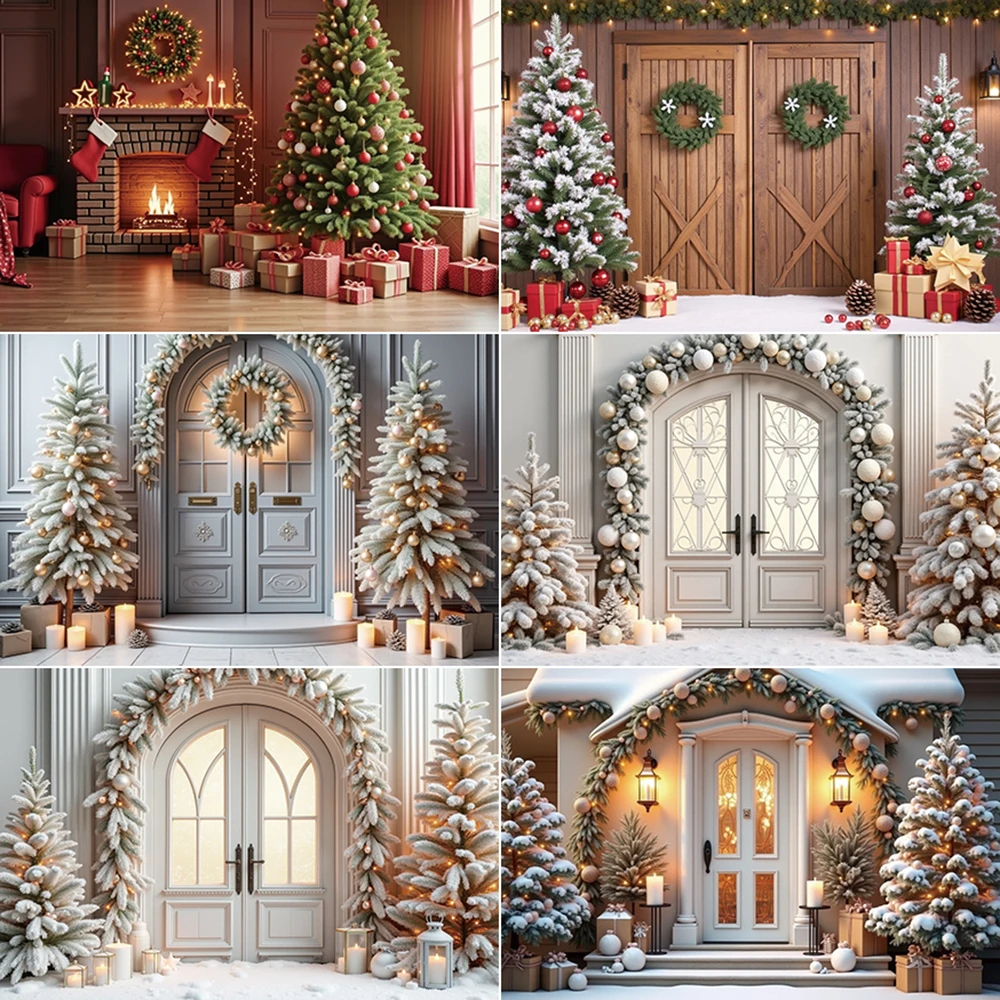 

MOON.QG Christmas 2025 Background for Photography Xmas Tree New Year Photozone Backdrop Children Studio Photobooth Accessories