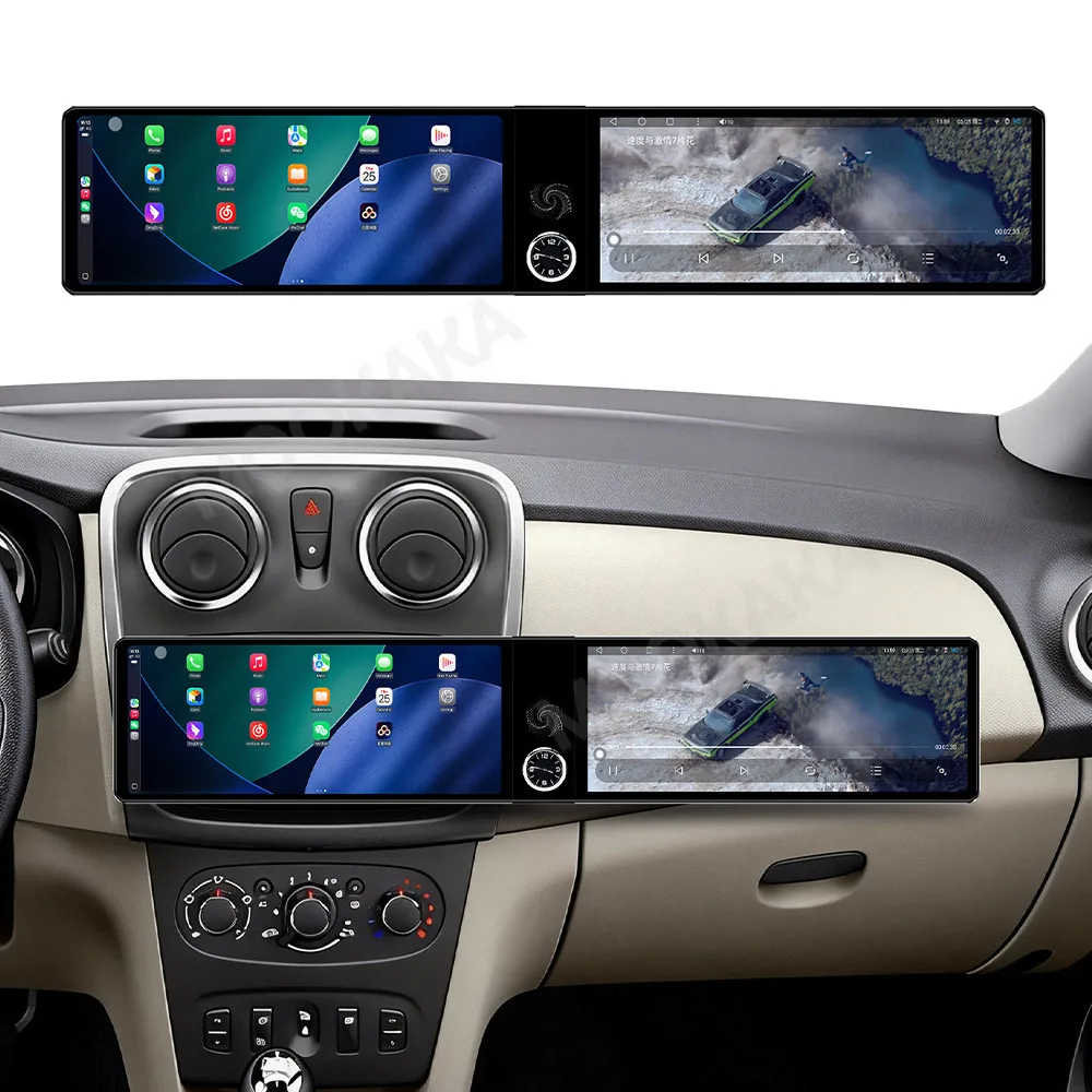 Android Auto Car Radio For Renault Logan / Dacia / Duster 2009-2018 Stereo Multimedia Player GPS Navi Carplay 24.6