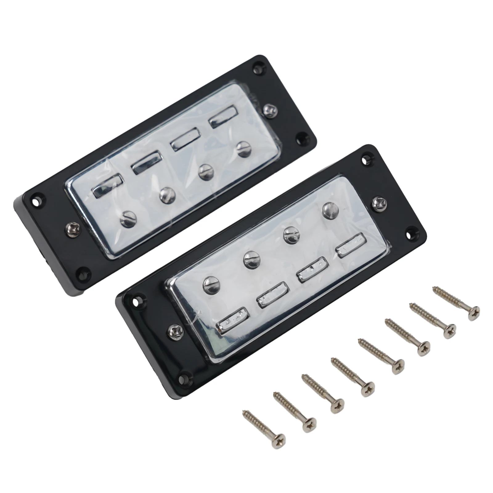 for mini Pickups BASS Pickup With Connecting Wires Humbucking Pickups Strong Magnification Black Frame Four-string Electric Bass