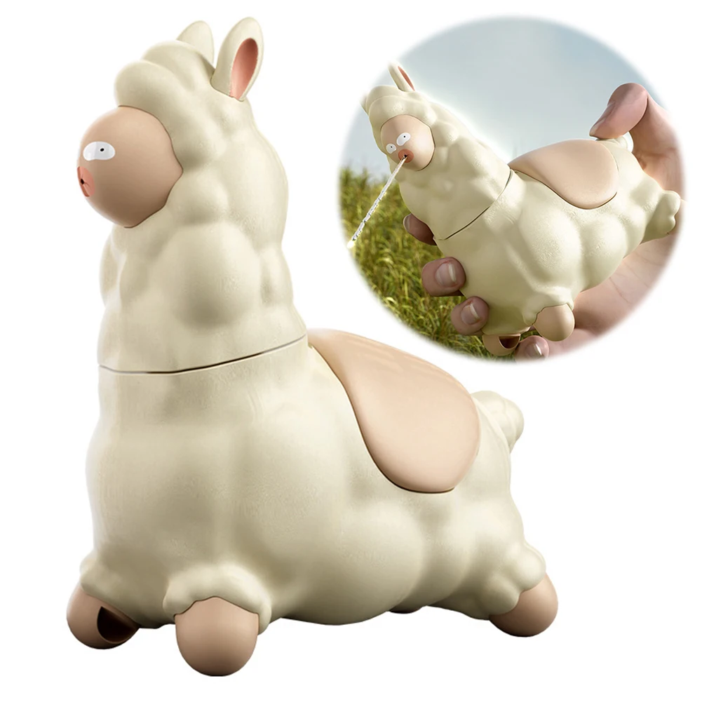 

Alpaca Water Squirter Blaster Leakproof Beach Water Fighting Toy Rotating Head Press Sprinkler Toy for Pool Party Favors