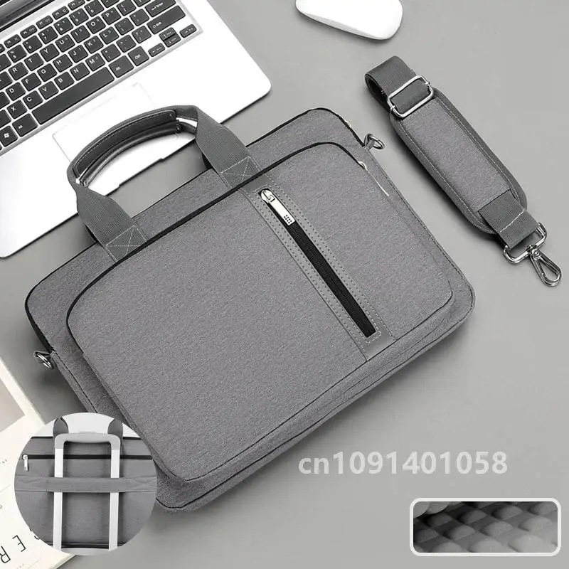 Laptop Bag For Macbook Air Pro 13 16 Redmi Lenovo 13.3 14 15.6 17.3 Inch Case Portable Shockproof Shoulder Bag Handbag Briefcase