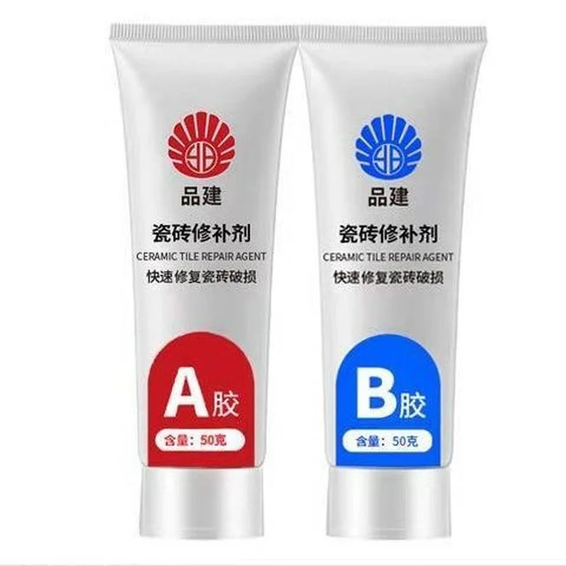 Home quick-drying tile repair agent ceramic paste strong glue leak repair king toilet marble pot hole crack glaze repair agent