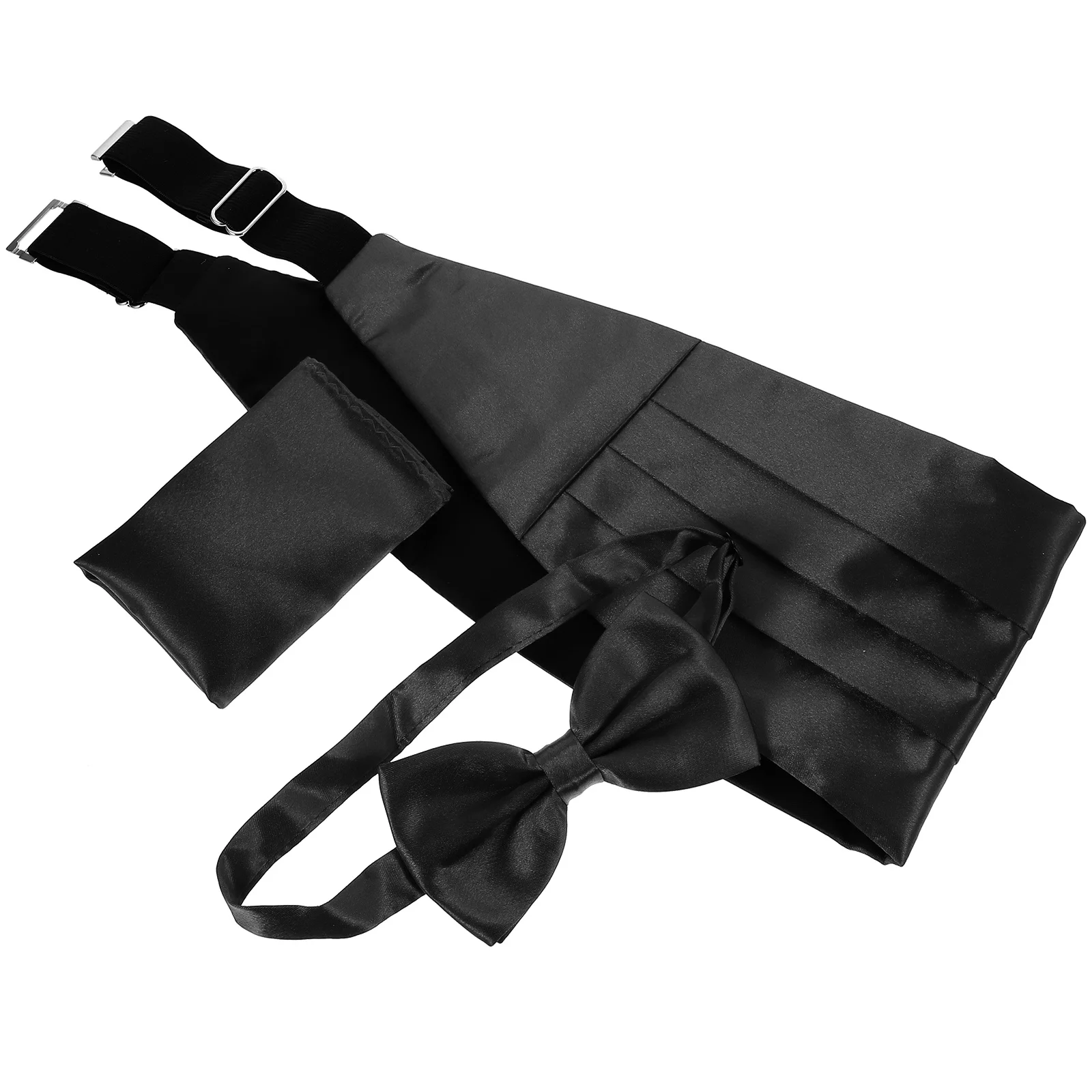 1Set Mannen Buikband Strikje Zakdoek Klassieke Kleur Verstelbare Elegante Bruiloft Prom Party Accessoires