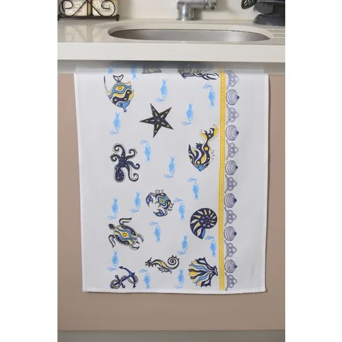 Jahan Gürel Home Collection 4'lü Printed Cotton Kitchen Dish Towel & Kitchen Towel