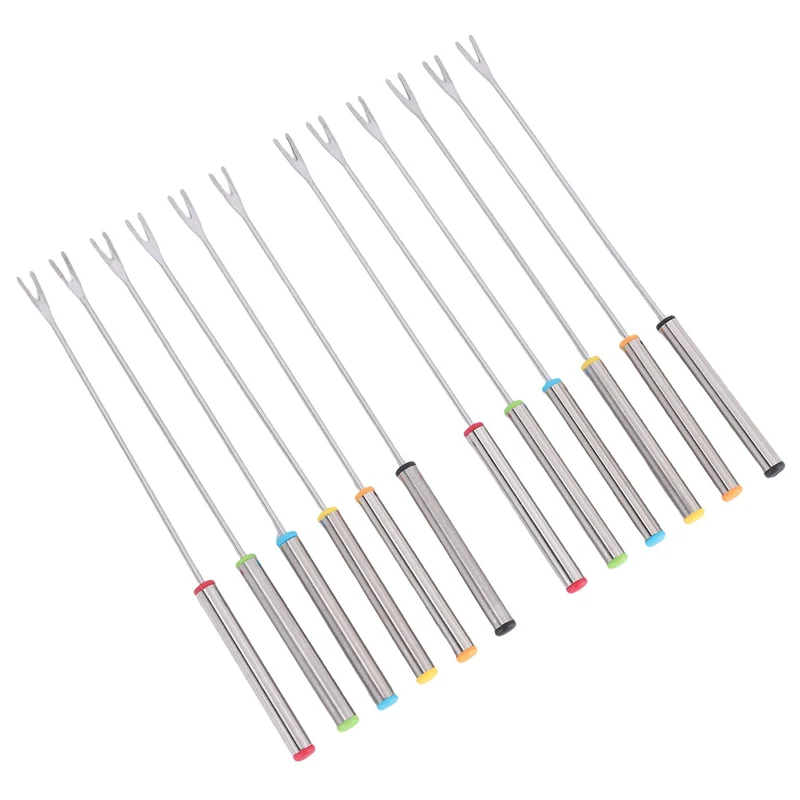 Fondue Cheese Sticks Fondue Set For Maker Swiss Cheese, Stainless Steel Fondue Forks Marshmallow Roasting-Hot