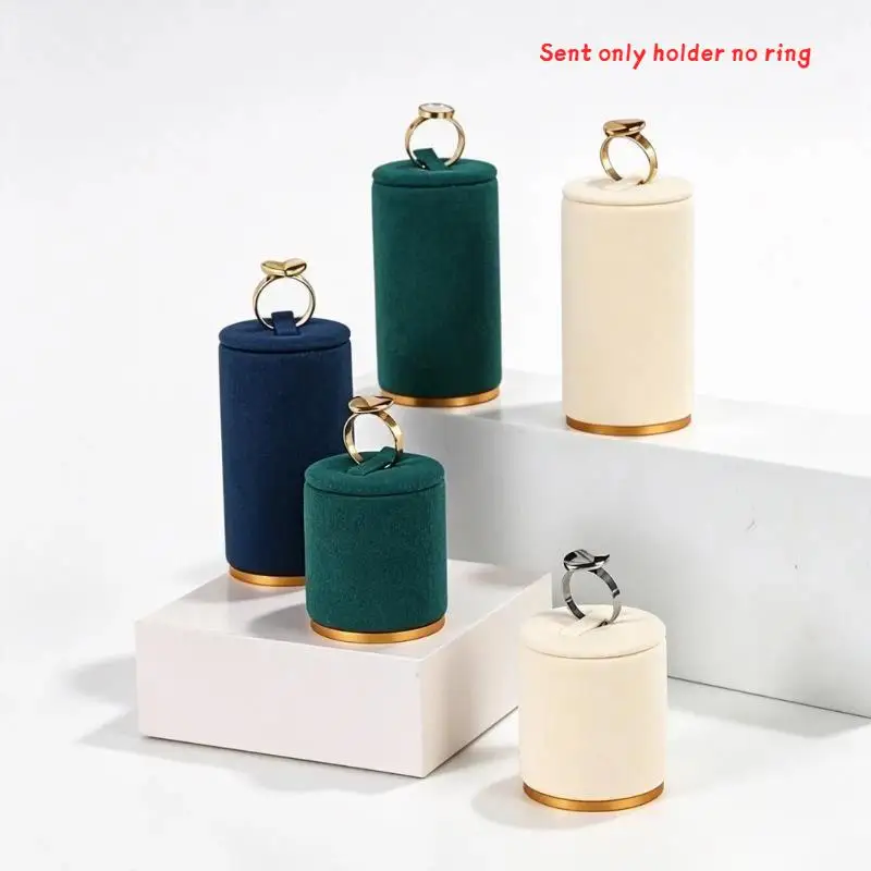 Ring Display Stand Ultra-Fiber High Low Base Jewelry Storage Rack for Custom Jewelry Photography Props
