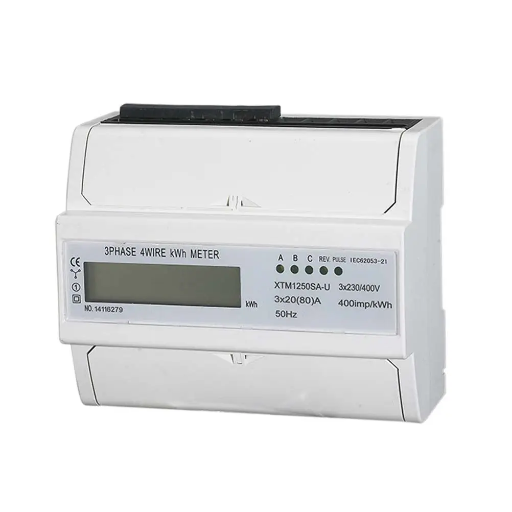 

4 Wire Energy Meter LCD Display Rail Volt Amp Power Meter Xtm1250sa-U Accurate Circuit Measurement Multifunction