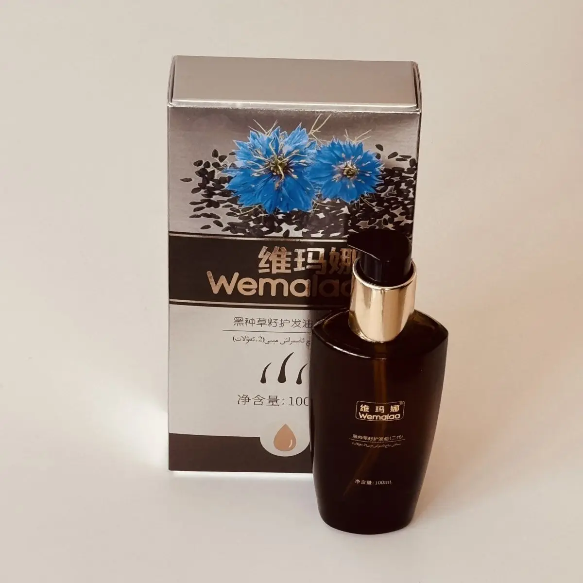 Black Cumin Seed Hair Oil 100ml, Nigella Sativa Hair Treatment Oil Nourish Smooth Shine Reduce Breakage for Men Women